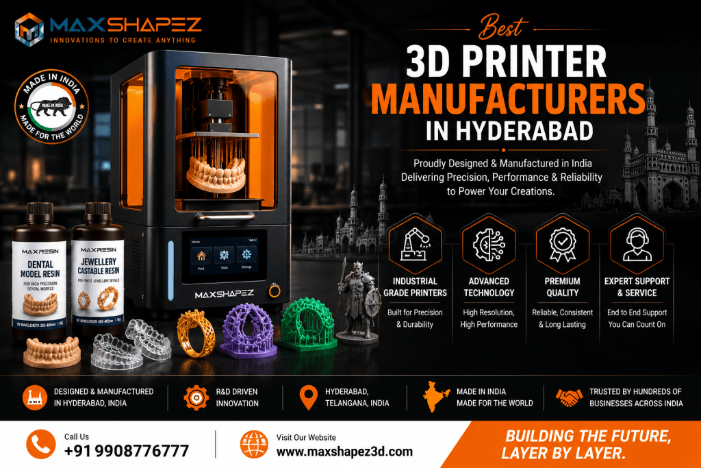Best 3D Printer Manufacturers in Hyderabad